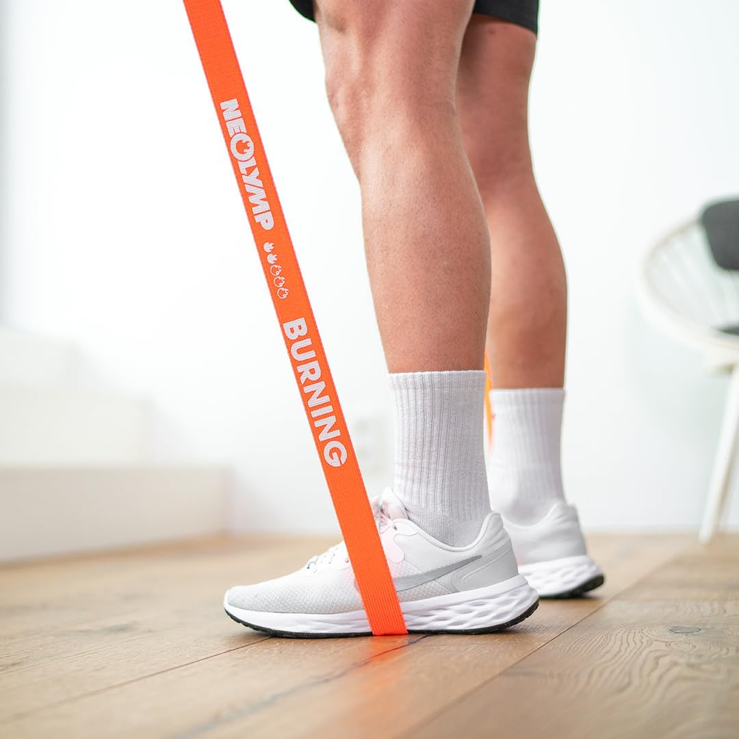 NEOLYMP Lange Fitnessbänder Stoff mit Fitness E-Book - waschbare Resistance Bands, Widerstandsbänder