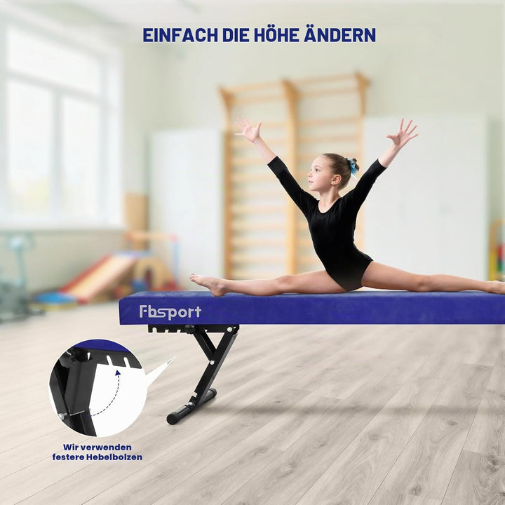 FBSPORT schwebebalken Kinder schwebebalken für zuhause schwebebalken höhenverstellbar Gymnastik Bala