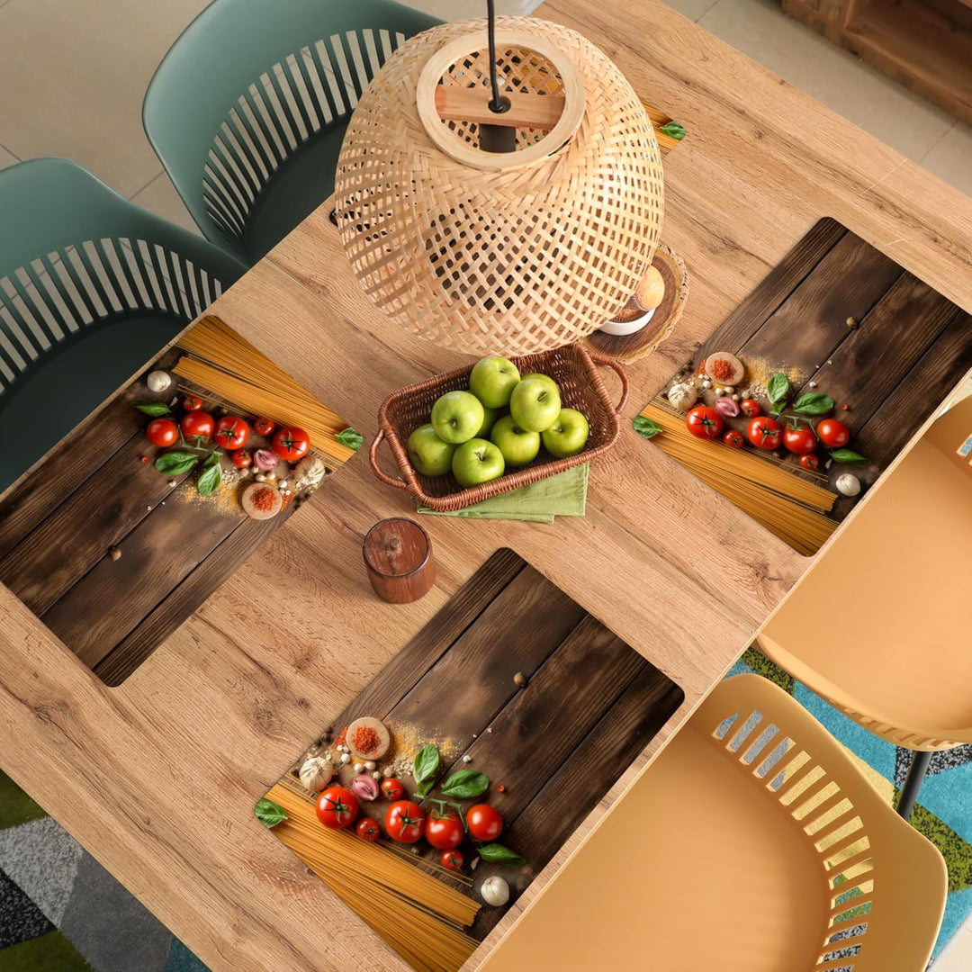 KitchenYeah© Platzsets Abwaschbar 6-Teilig 45x30 cm Tischsets Platzdeckchen Platzset Unterlage Tisch