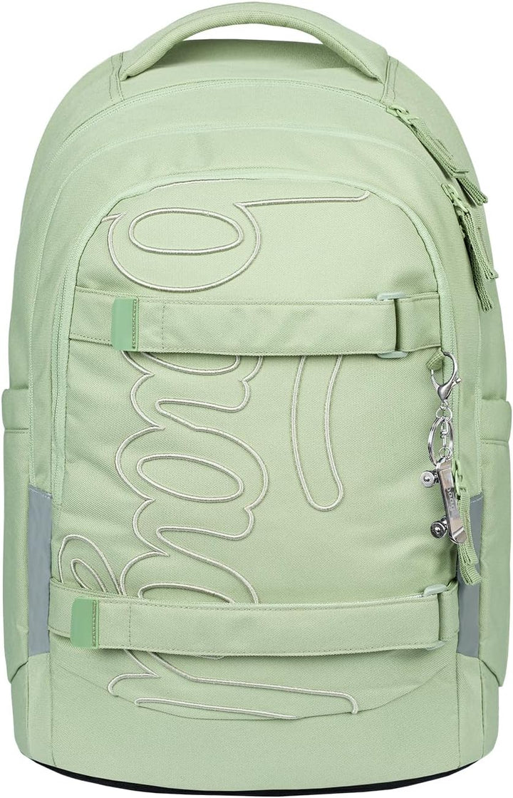 Baagl Schulrucksack Set Jungen Mädchen Teenager 3 Teilig, Skateboard Rucksack Skate MAX, Schultasche