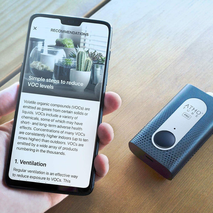 Atmotube PRO Portable Air Quality Monitor for Outdoor and Indoor Use, PM, VOC, Temperature, Humidity