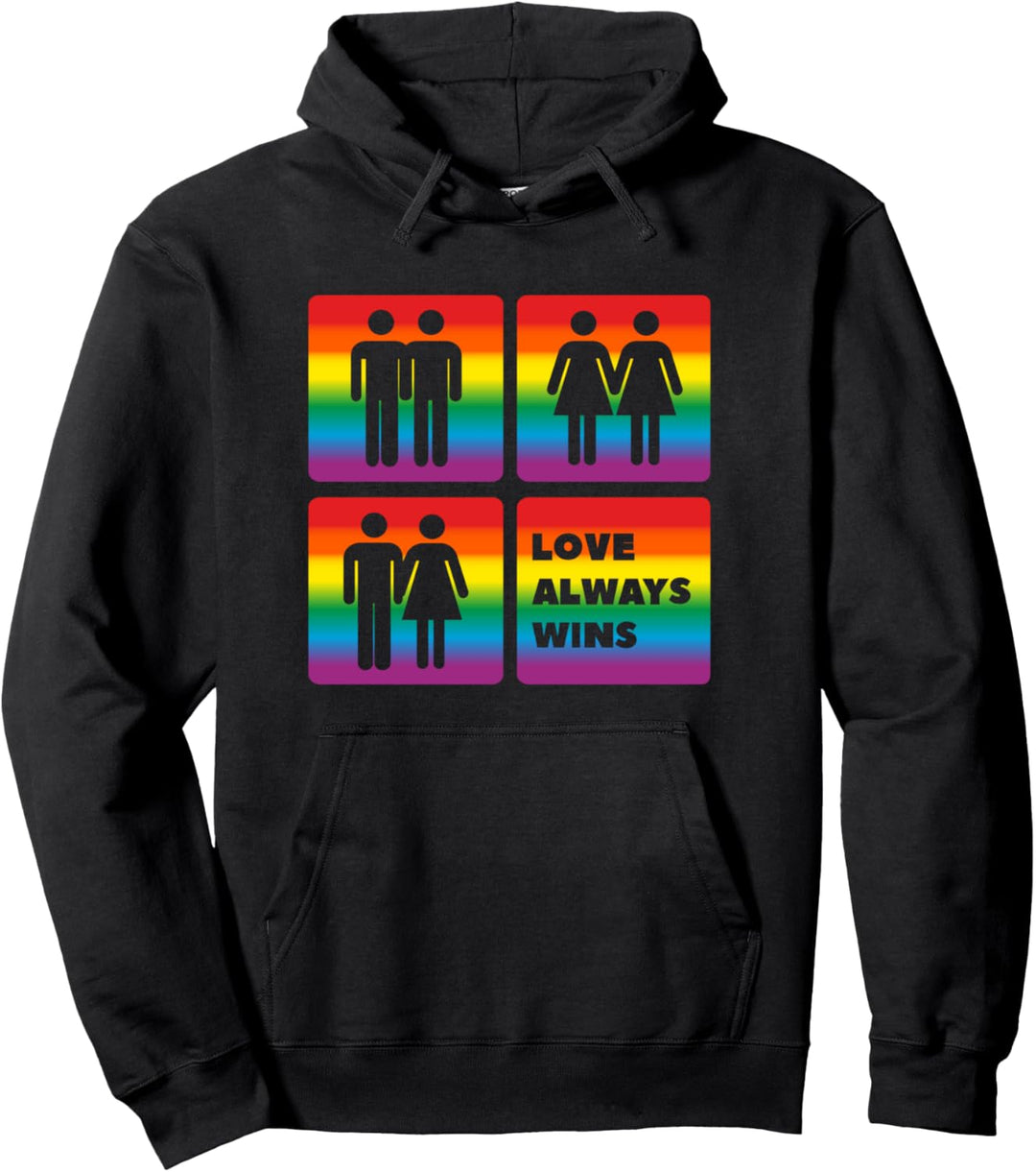 Love Always Wins Gay Pride Lesbian Pride Pullover Hoodie