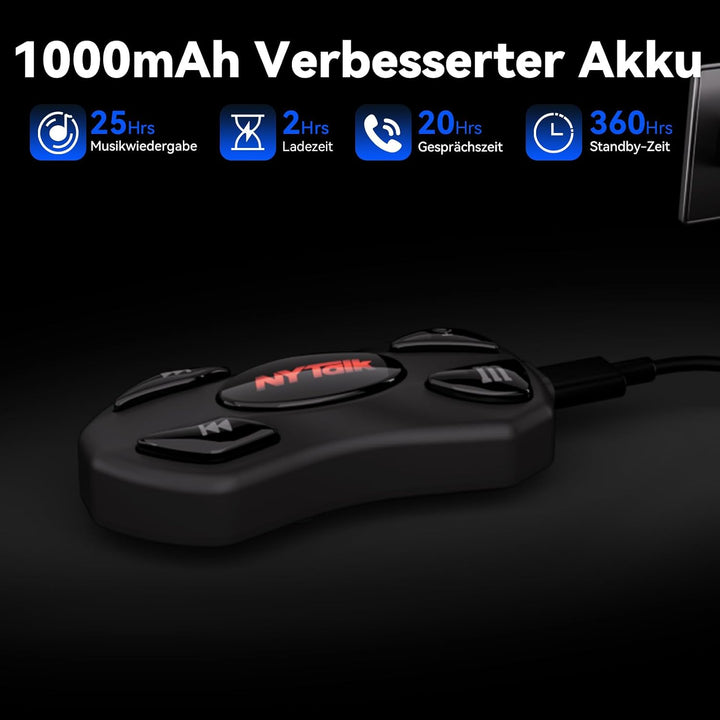 N2 Motorrad Intercom Bluetooth 5.4, 1000m Kommunikation für 2 Fahrer N2 Doppelpack, N2 Doppelpack