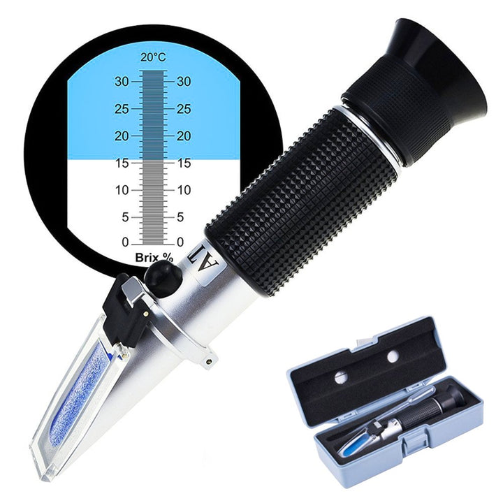 Zuckergehalt Refraktometer, Refraktometer 0-32 Brix Wein Refraktometer zur Messung des Zuckeranteils