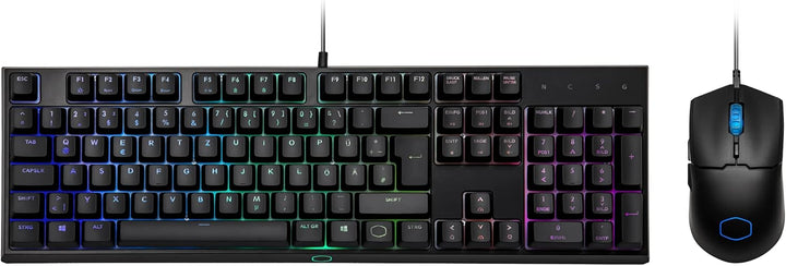 Cooler Master MS110 RGB-Tastatur &amp; Gaming-Maus Kombination – Lineare mem-chanische Schalter, 26 Anti