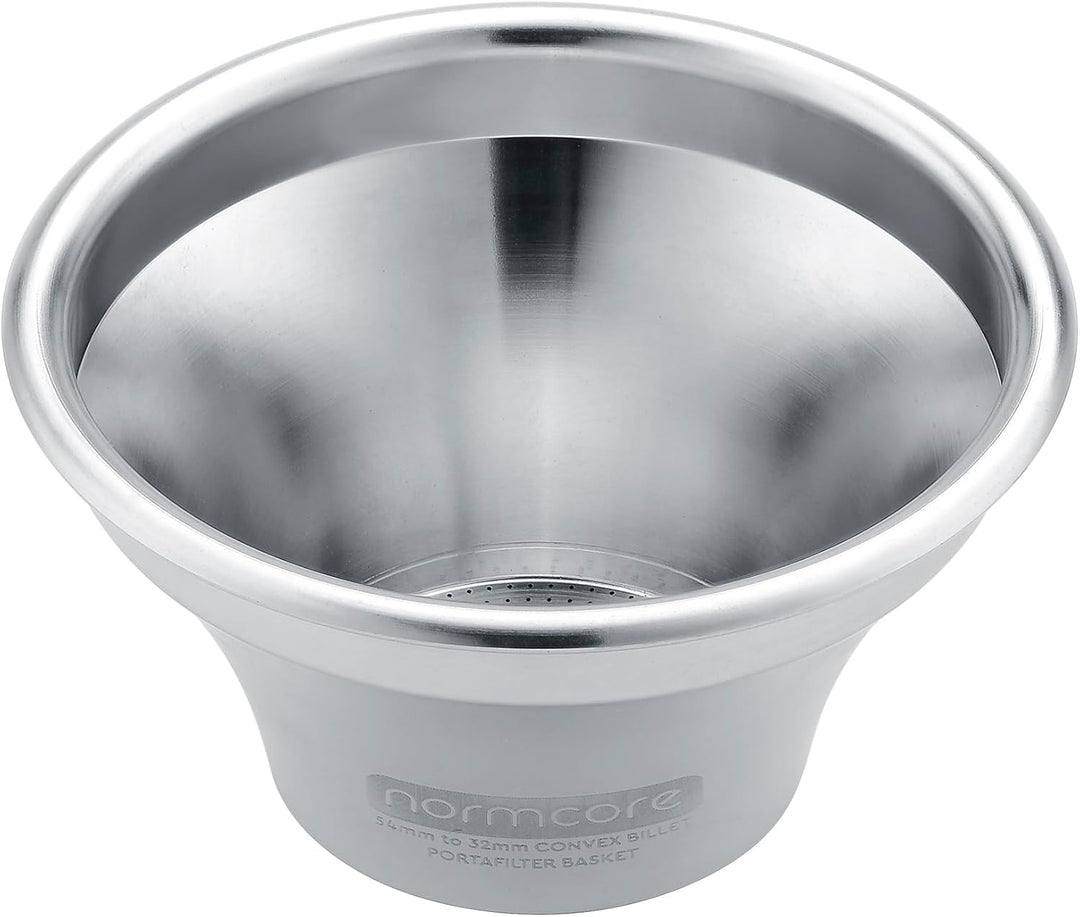 Normcore 54 mm konvexes Billet-Siebträgerkorb-Set, konvexer Espressokorb mit CNC-gefräster variabler
