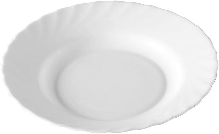 Luminarc Suppenteller Teller tief 'Trianon', Ø 22,5cm, Opalglas, weiss (6 Stück)