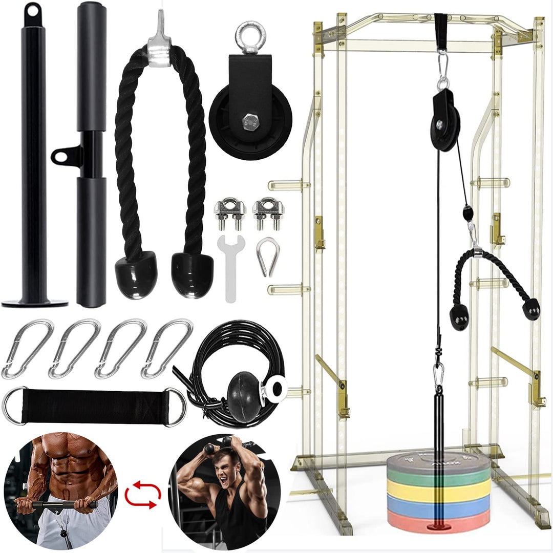 Favuit Kabelzug Fitness Kabel Latzug, Gym Kabel Unterarmtrainer Set Arm-Krafttraining Gewicht Traini