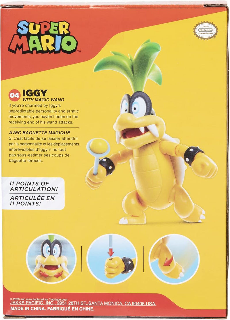 Nintendo Super Mario Figur Iggy Koopa in Sammlerbox, 10 cm, Iggy Koopa