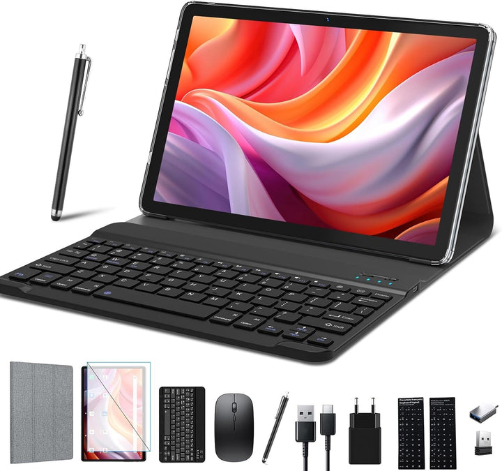 2024 Neueste Tablet 10 Zoll,5G Wifi Android 12 Tablet Mit 16GB RAM+128GB ROM(1TB TF),2-in-1 Tablet M