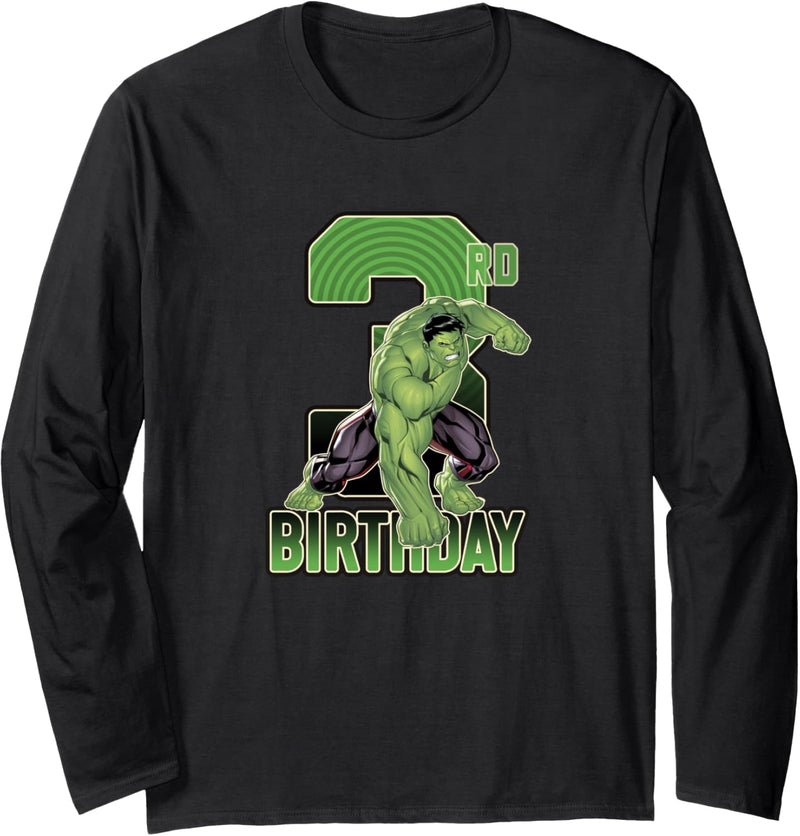 Marvel The Hulk Happy 3rd Birthday Langarmshirt