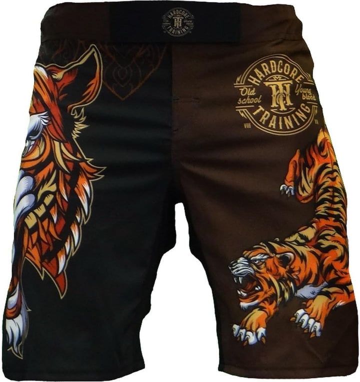 Hardcore Training Fight Shorts Kurze Hose Herren MMA BJJ Grappling Fitness Boxen Muay Thai No Gi S B