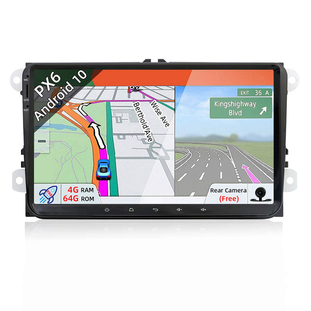 JOYX PX6 Android 10 Autoradio Passt für VW Passat/Golf/Skoda/Seat - GPS 2 Din - Rückfahrkamera Canbu