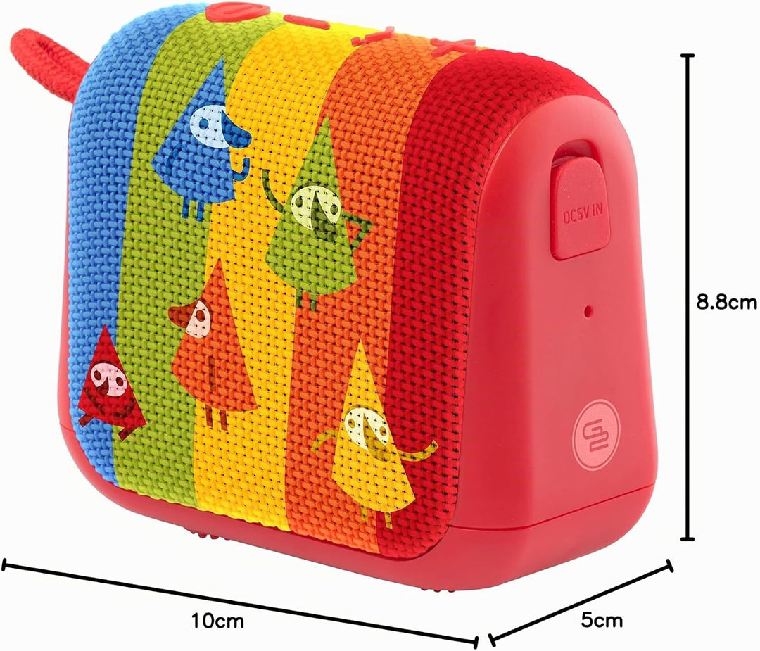 GOGEN Kinder Lautsprecher I Bis zu 12 Stunden Akku I 5W Ausgangsleistung I Bluetooth Box für Kinder