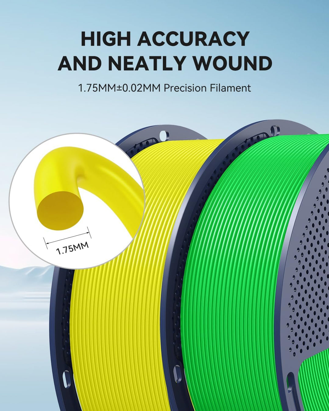 SUNLU PLA Plus 2.0 Schnelles 3D Drucker Filament 1.75mm, Upgrade PLA+ Filament für Schnelldruck (50-