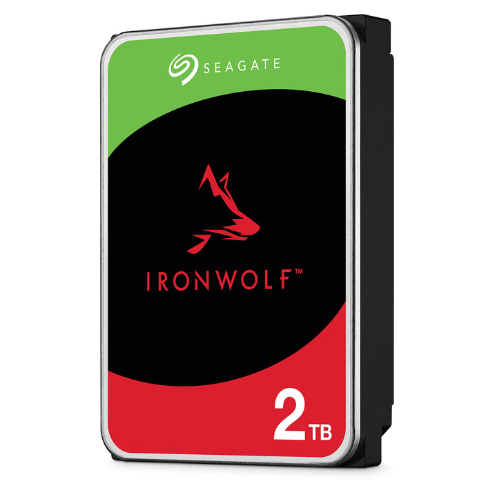Seagate IronWolf 2 TB interne Festplatte NAS HDD, 3.5 Zoll, 5400 U/Min, CMR, 64 MB Cache, SATA 6 GB/