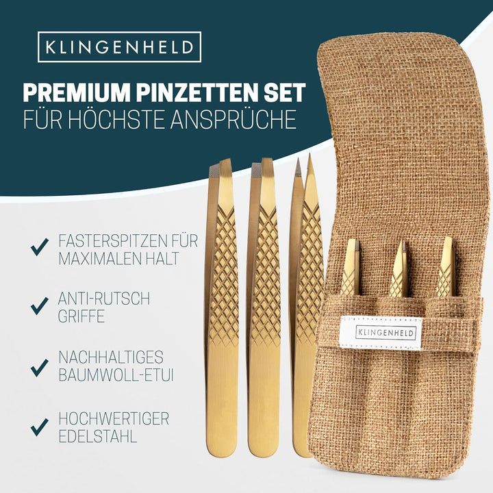 Profi Pinzetten-Set mit ComfortGrip-Spitzen & Anti-Rutsch Griff - Maximaler Halt & höchste Präzision