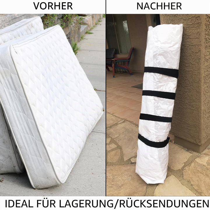 Homie Matratzen-Vakuumbeutel, verschliessbarer Beutel für Memory-Foam- oder Federkernmatratzen, Komp