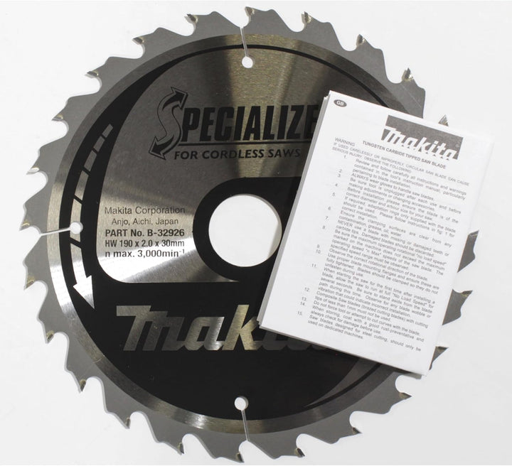 Makita Specialized Saegeblatt, 190 x 30 mm, 24Z, B-32926