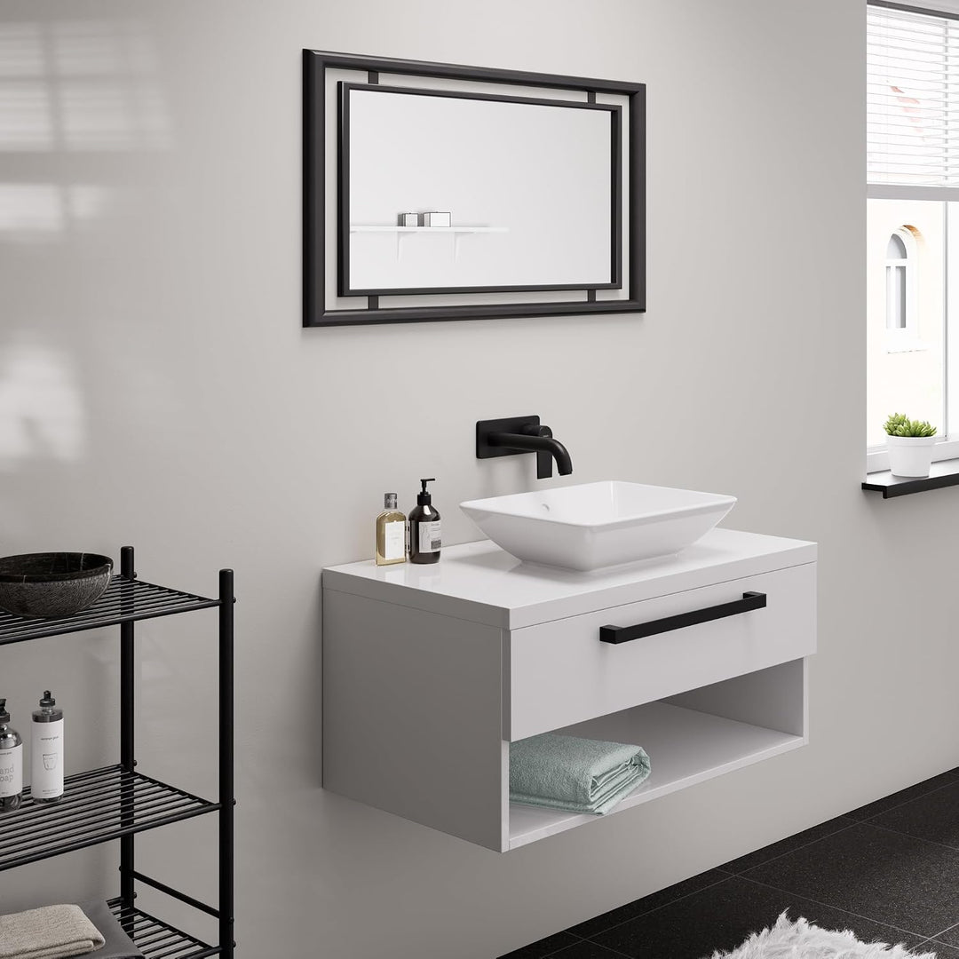 hansgrohe Waschtischarmatur Unterputz Vernis Shape, Wasserhahn Bad für Wandmontage, Badarmatur wasse
