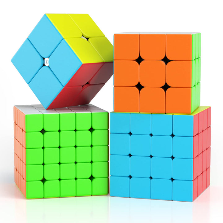 ROXENDA Zauberwürfel Set, Speed Cube Set von 2x2 3x3 4x4 5x5 Speedcube mit Geschenkbox für Kinder, G
