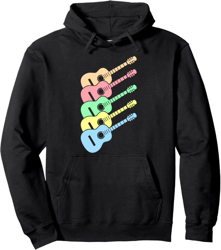 Acoustic Guitar Shirt Musician Retro Shirt Strings Guitarra Pullover Hoodie