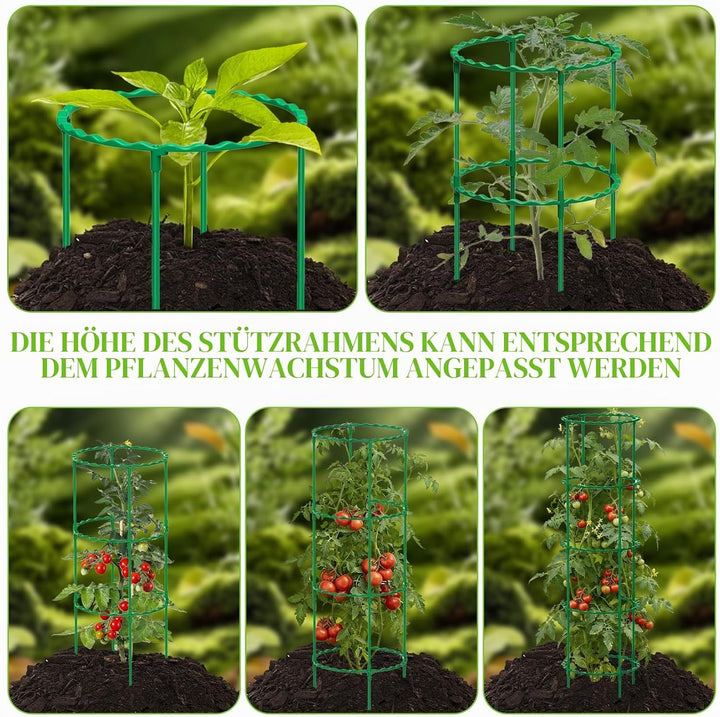 Tomaten Rankhilfe 3er Set, Pflanzenstütze 85 cm hoch Tomatenkäfig Pflanzenhalter, Rankhilfe für Gurk