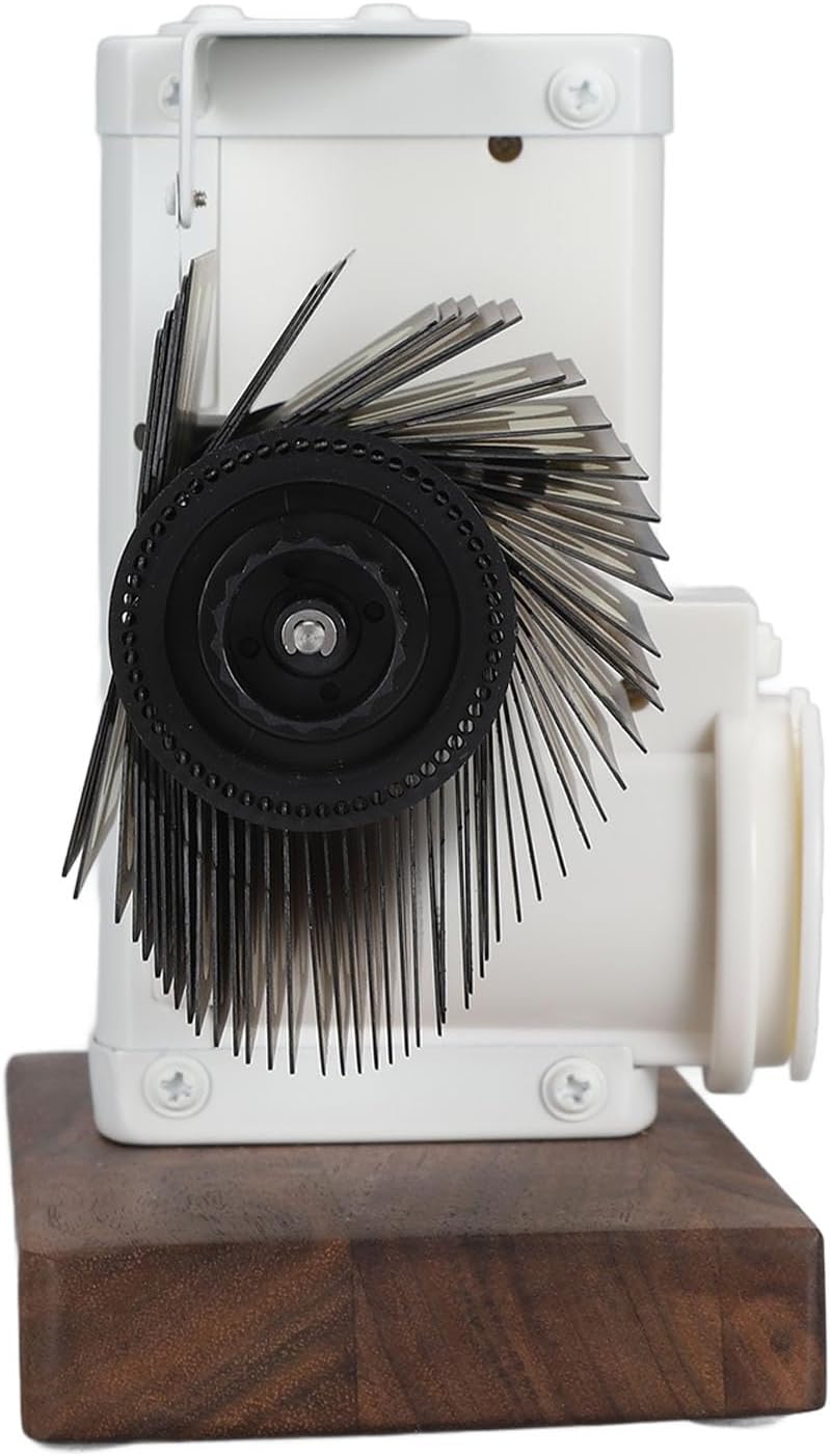 Grosse, Glatte Zahlen und Retro Design Flip Clock mit Holzsockel, Digitale Umklappuhr Automatische,
