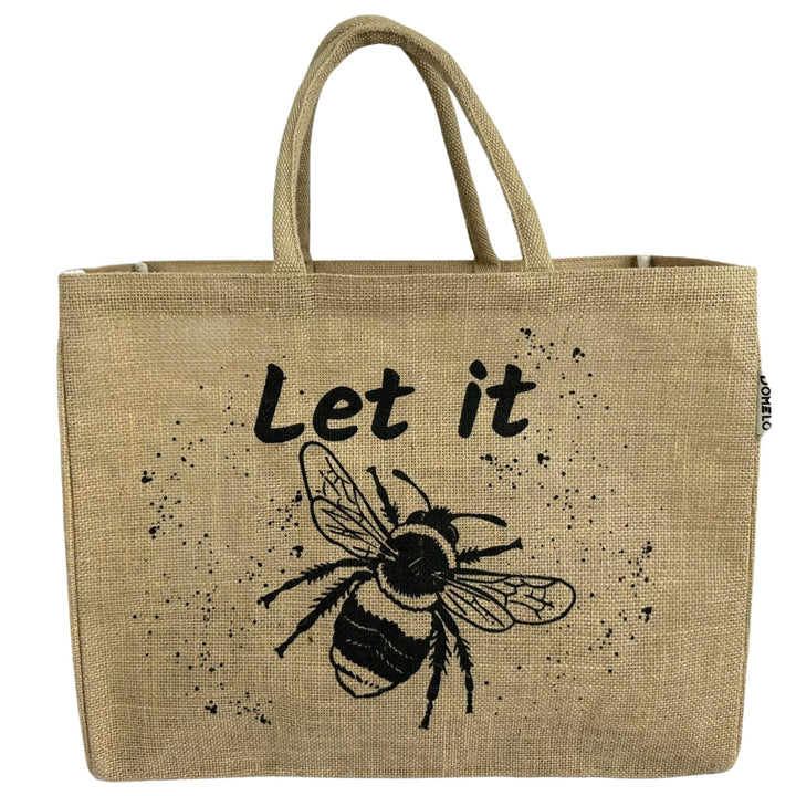 Domelo Einkaufskörbe. Bedruckte Einkaufstasche. Jute Tasche gross. Korbtasche, wasserabweisenden Str