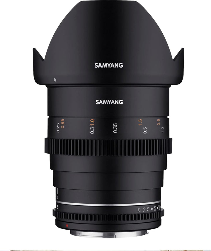 Samyang MF 24mm T1,5 VDSLR MK2 Canon RF – lichtstarkes T1,5 Weitwinkel Cine- und Video Objektiv für