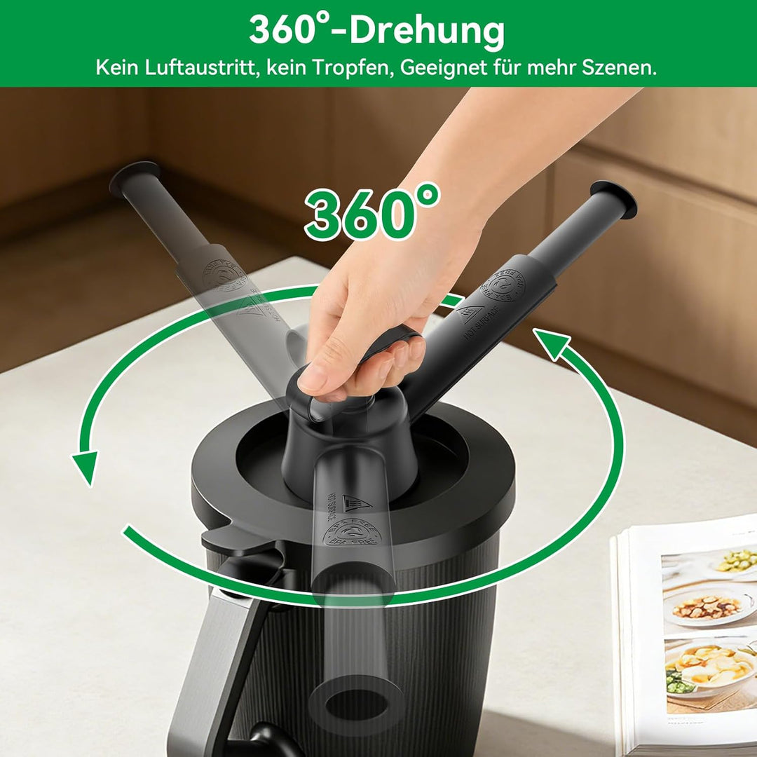Dampfumleiter für Thermomix TM7, Dampfumleitung für Schutz Küchen Hängeschränke, 360° Drehbar, Extra
