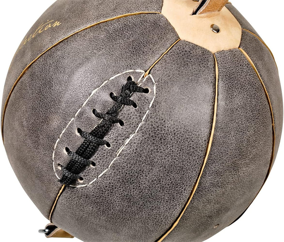 Bad Company Retro Doppelendball aus Rindsleder inkl. elastischen Spanngurten I 25 cm Durchmesser I B