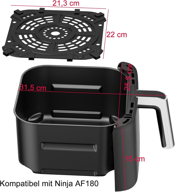 Airfryer-Korb und Crisper Gittereinsatz für Ninja AF180,6,2L Ersatzkorb
