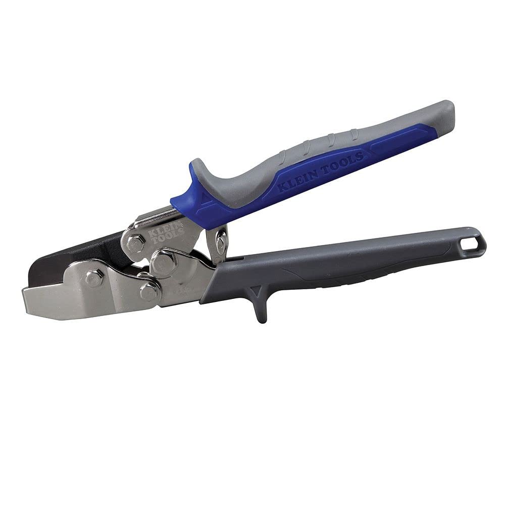 Klein Tools HVAC Werkzeug V Kerbe für Leitungen und Blech, schneidet 30 Grad V, blau/grau, 86526