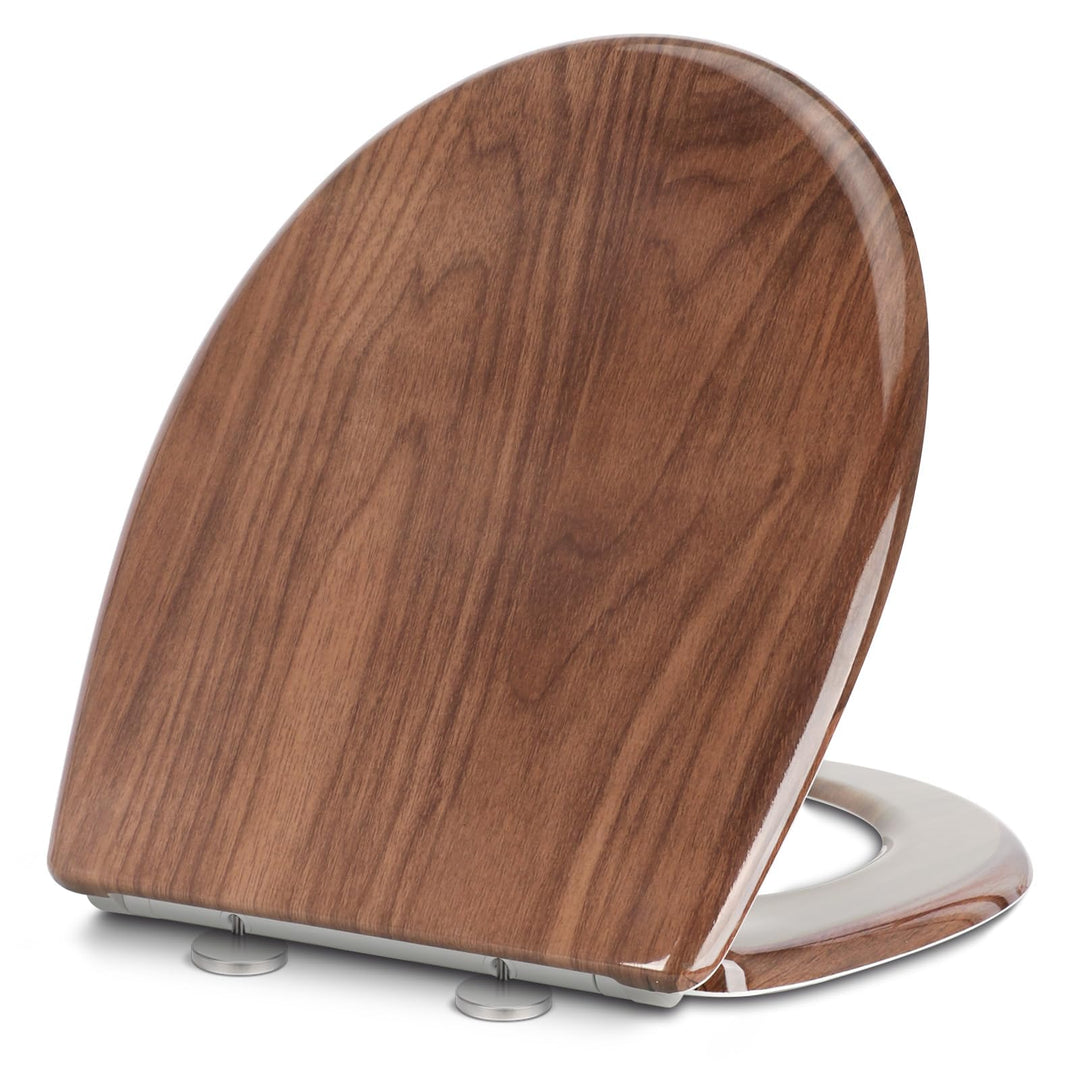 Premium WC-Sitz Toilettensitz mit Absenkautomatik, YOTOREE Toilettendeckel, O Form Duroplast Klodeck
