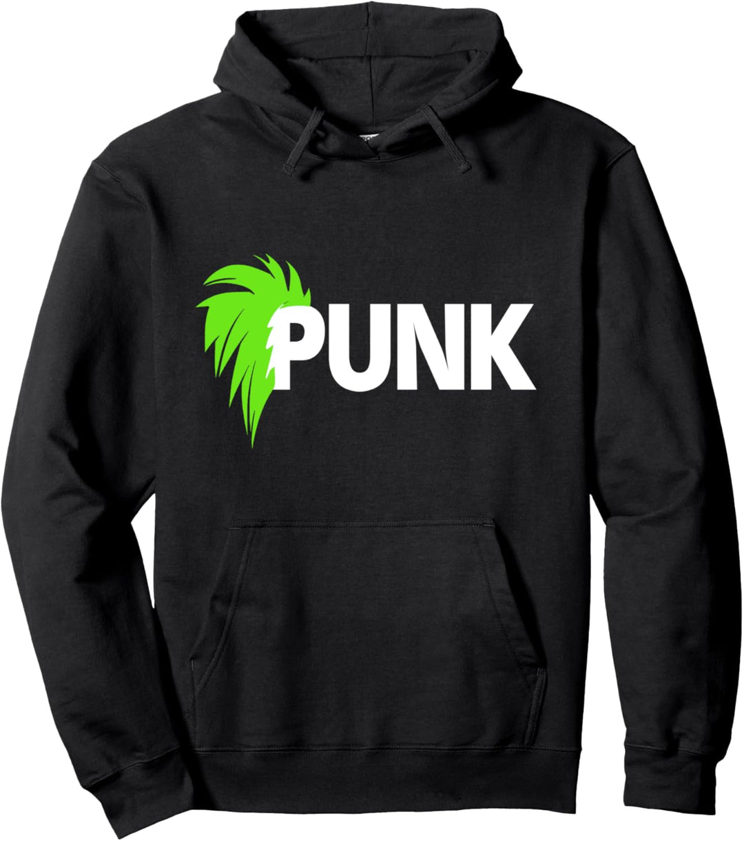 Grüne Punkmähne Rocker Punker Punk Pullover Hoodie