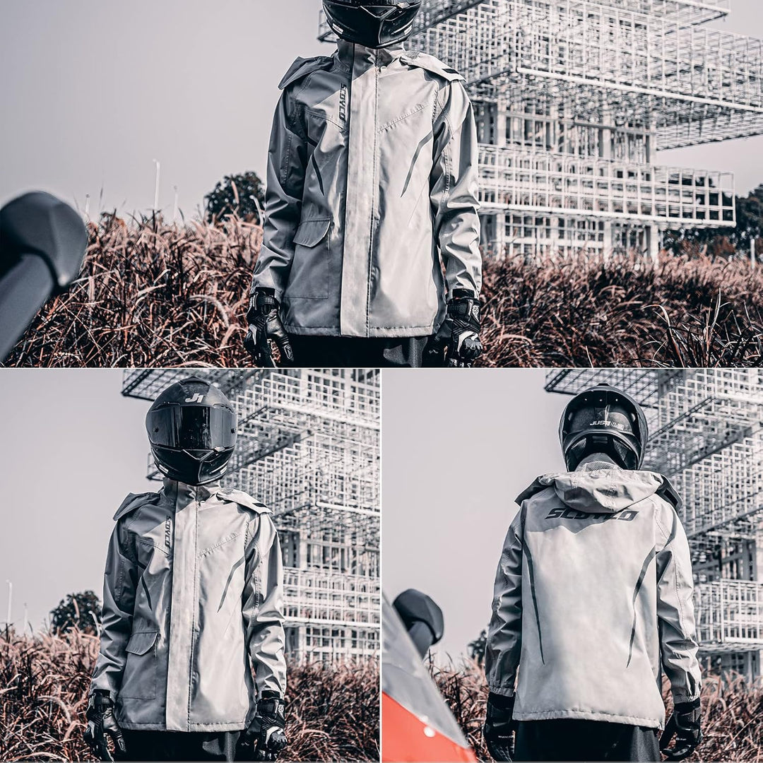 Scoyco Motorrad-Regen-Anzug Reflektierende Arbeits-Regen-Jacke und Hose Herren Damen Alle Sport Baue