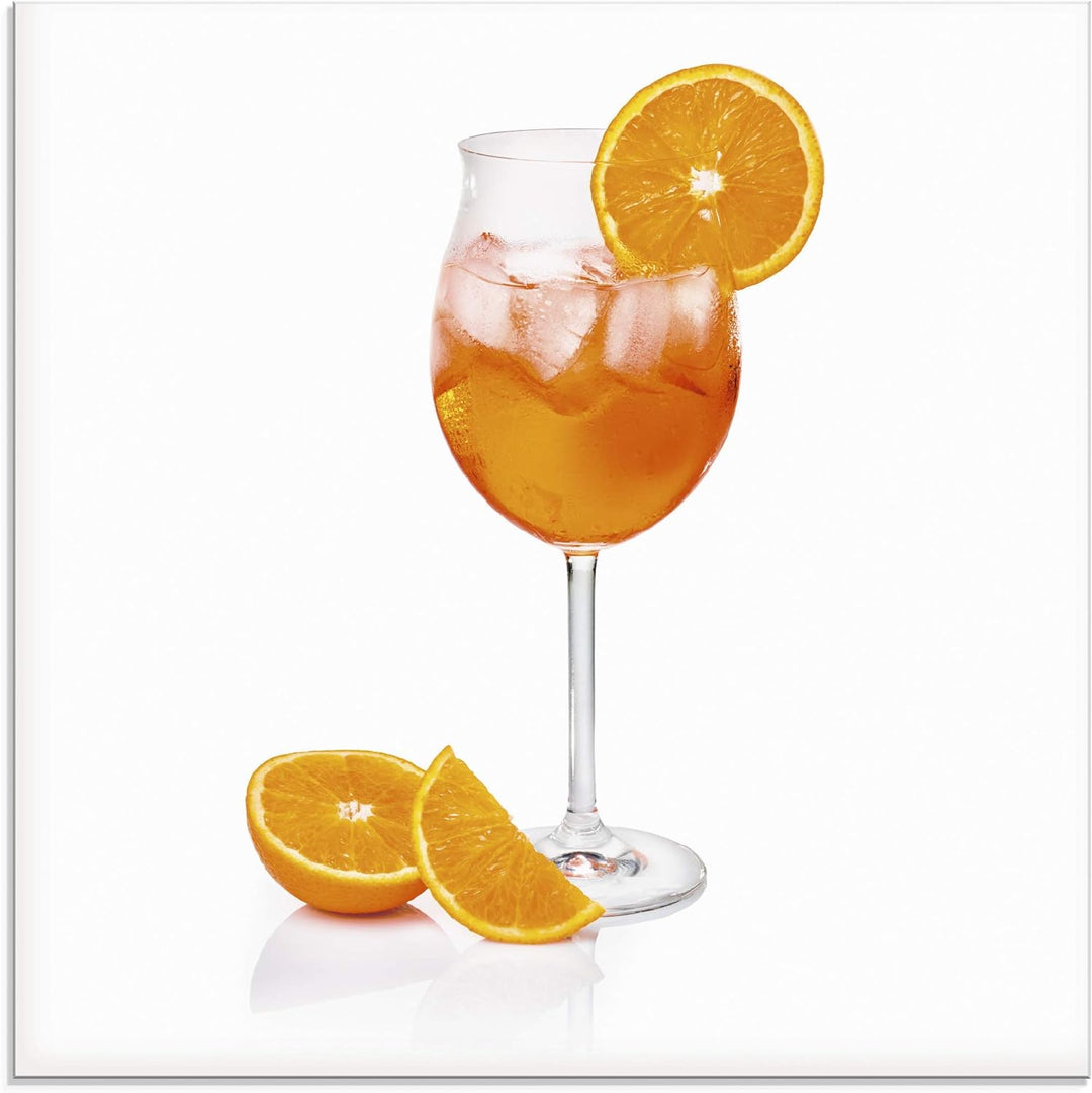 ARTland Glasbilder Wandbild Glas Bild einteilig 50x50 cm Quadratisch Cocktails Früchte Obst Cocktail