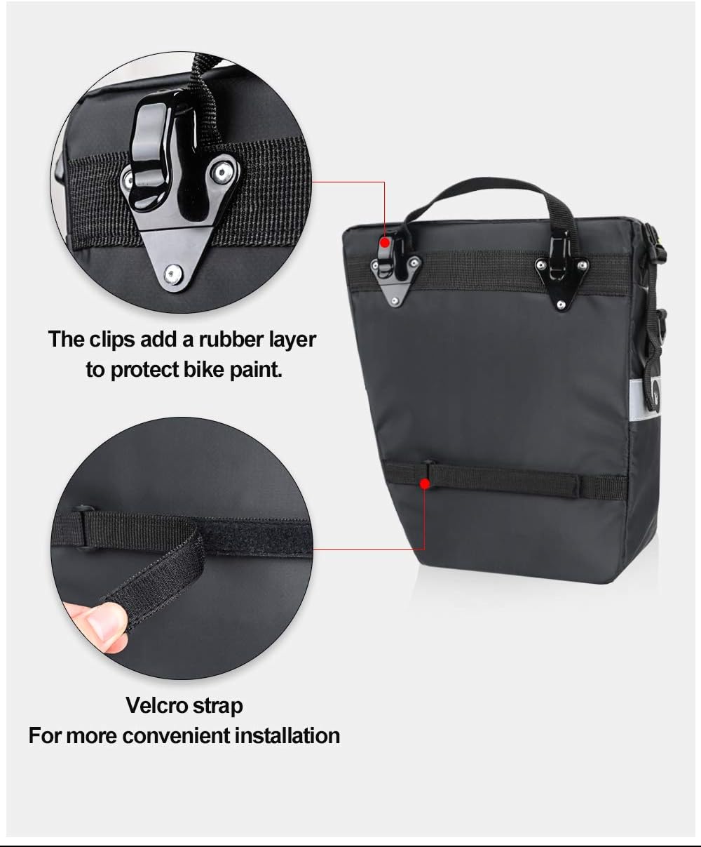 Rhinowalk 3 IN 1 Multifunktional Fahrrad Gepäckträgertaschen 65L Fahrrad Rücksitz Tasche Gepäckträge