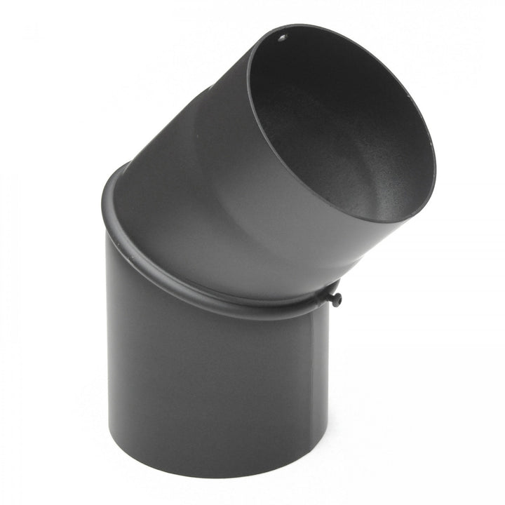 raik SH133-150-gg Rauchrohrbogen/Ofenrohr 150mm - 0° - 45° ohne Reinigungsöffnung gussgrau