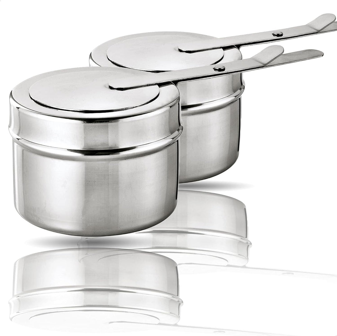 Kerafactum® - 2 Stück Brennbehälter Brennpaste Brennpastenbehälter Behälter für Fondue Speisewärmer