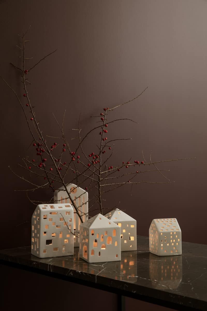 Kähler Lichthaus Functio Urbania Sammlerobjekt dänisches Design, Weiss 7 x 9 cm Weiss, 7 x 9 cm Weis