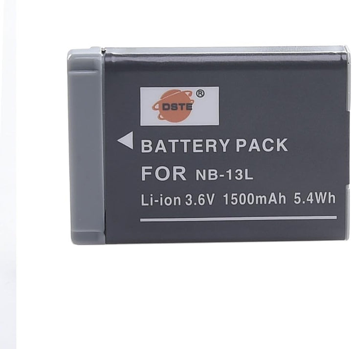 DSTE NB-13L Li-Ion Akku kompatibel mit Canon PowerShot G5X, G7X, G9X, G5 X Mark II, G7X Mark II, G9X