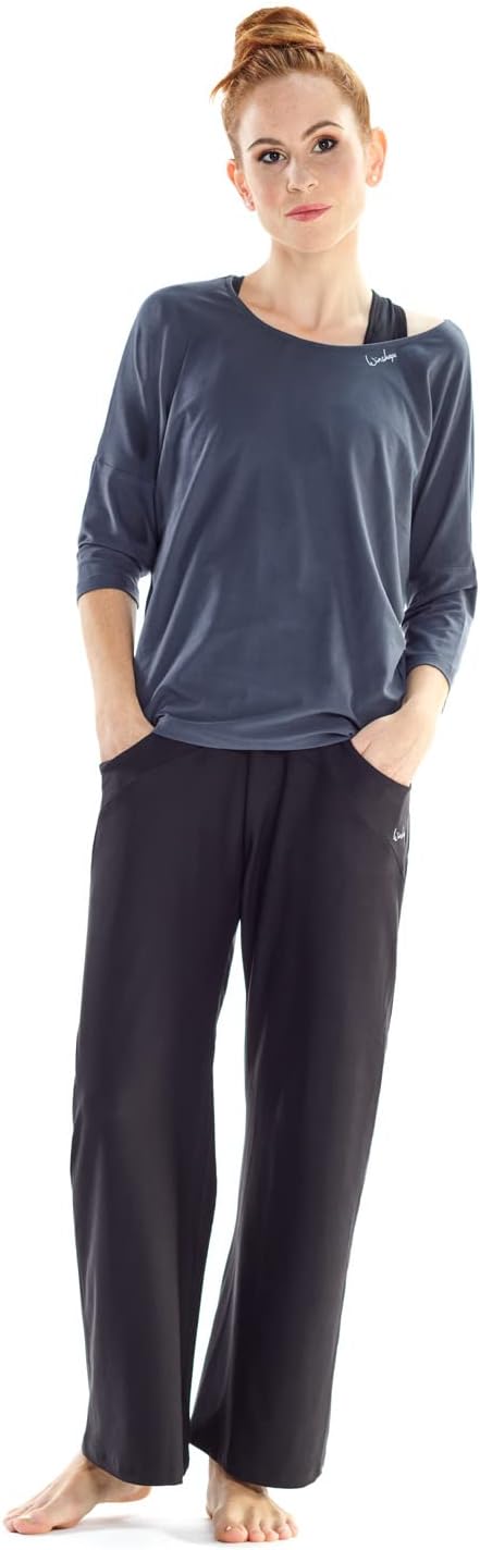 WINSHAPE Damen Damen Functional Light and Soft ¾-arm Top Dt111ls Yoga-Shirt XS Anthrazit, XS Anthraz