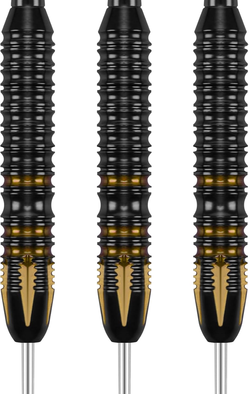 Grebarley Dartpfeile mit Metallspitze,12 Stück Profi Steeldarts 18 Aluminium Schaft mit 9 Flights 20