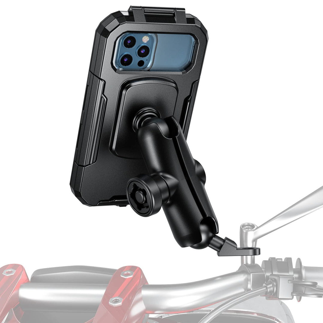 iMESTOU wasserdichte Motorrad Telefonhalterung Bike 1" Ball Handy Halterung für Rückspiegel Installa