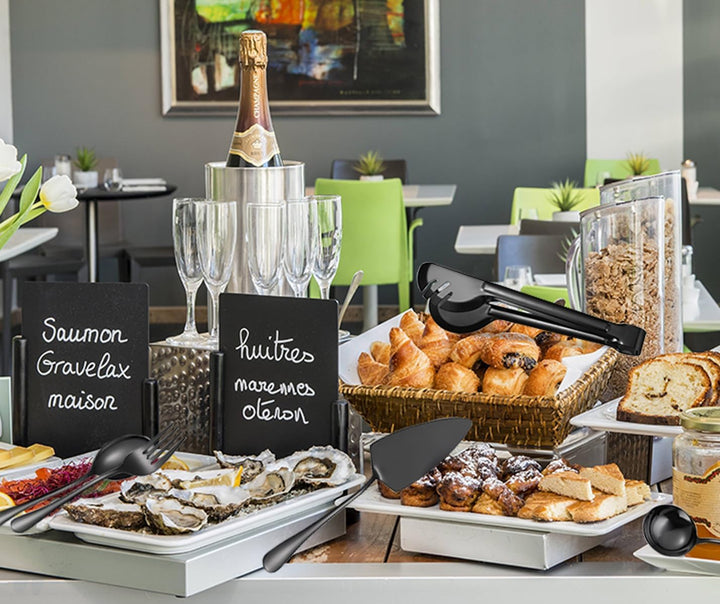 AARAINBOW Servierutensilien Set 8 Stück, Gross Buffet Servier Besteck mit Servierlöffel, Edelstahl S