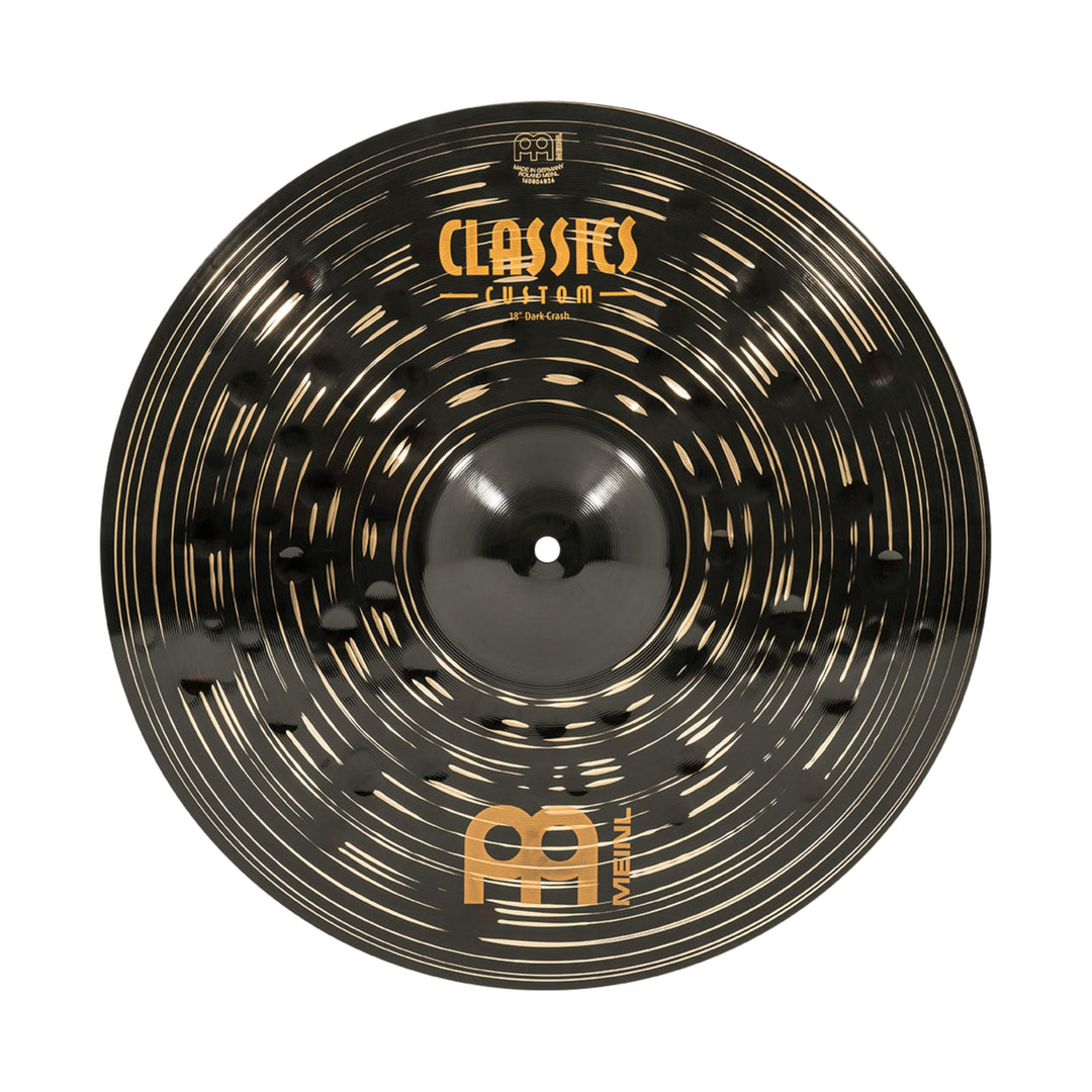 Meinl Cymbals Classics Custom Dark Crash 18 Zoll (Video) Schlagzeug Becken (45,72cm) B12 Bronze, Dun
