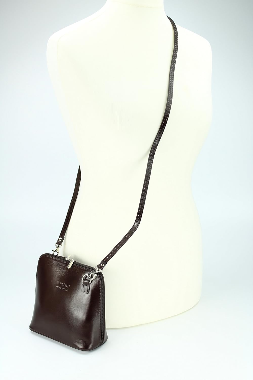 Belli italienische Ledertasche Damen Umhängetasche klein Handtasche Schultertasche Abendtasche in du