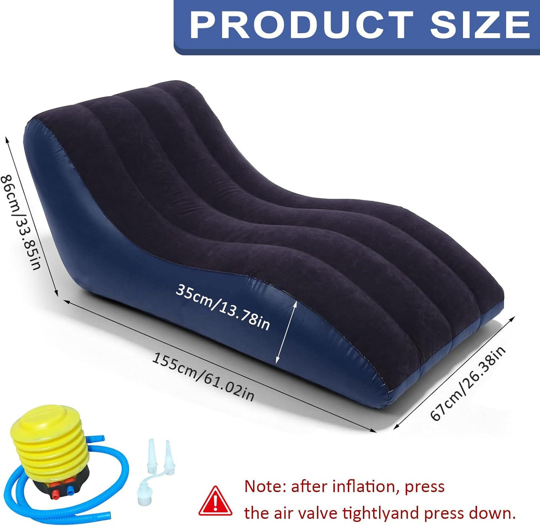 Bocguy Aufblasbarer Sessel, Luftsessel Outdoor, Luftsofa mit Luftpumpe, PVC Inflatable Sofa, Aufblas